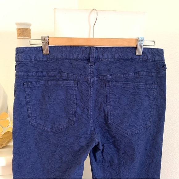 Free People Woman’s Blue Textured Stretch Printed Skinny Jeans Pants Size 30 - Picture 7 of 16